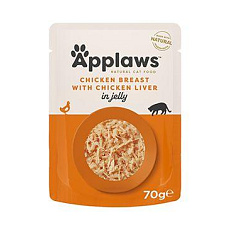 Applaws Cat kapsa Adult Jelly kuřecí prsa s játry 70g