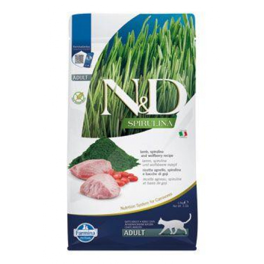 Farmina N&D cat SPIRULINA (GF) adult, lamb 1,5 kg