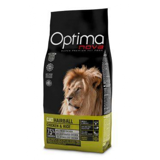 Optima Nova Cat Hairball Chicken&Rice 8kg Optima Nova Cat Hairball Chicken&Rice 8kg