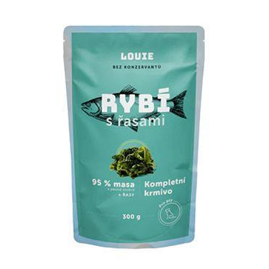 Louie Dog kapsa Rybie s riasami 300g Louie Dog kapsa Rybie s riasami 300g