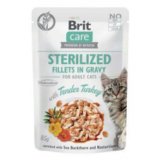 Brit Care Cat Fillets in Gravy Steril. Tend.Turkey 85g Brit Care Cat Fillets in Gravy Steril. Tend.Turkey 85g