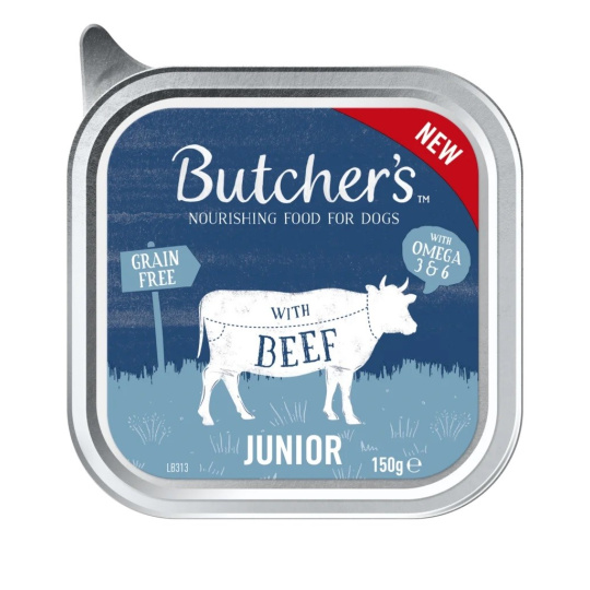 BUTCHER'S Original Junior Pate with beef - Mokré krmivo pro psy - 150 g