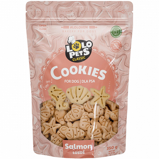 Sušenky KOSTIČKY MOŘSKÉ PLODY s lososem pro psy 350 g