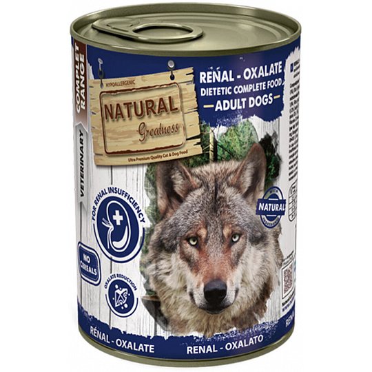 Natural Greatness RENAL - OXALATE veterinární dieta, konzerva pro psy 400g