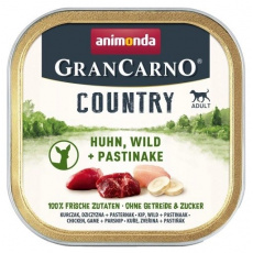 ANIMONDA GranCarno Adult Country Chicken, venison and parsnips - mokré krmivo pro psy - 150g