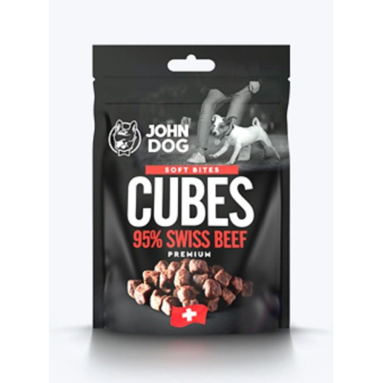JOHN DOG Soft Bites Cubes Beef 95% - pochoutka pro psy - 120g