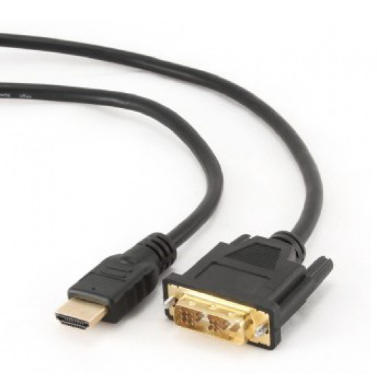 Gembird 3m, HDMI/DVI, M/M DVI-D Černá