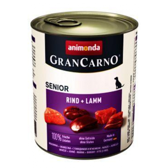 Animonda pies GRANCARNO puszka. SENIOR wołowina/jagnięcina 800g