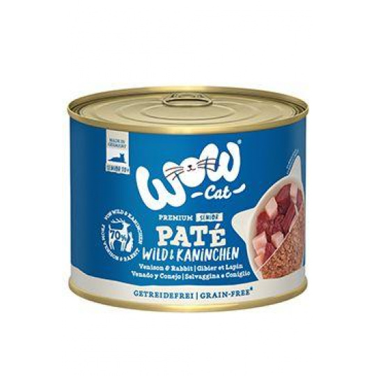 WOW Cat konz. Senior Paté zvěřina s králíkem 200g