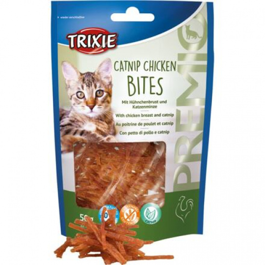 Premio CATNIP CHICKEN BITES kuřecí kousky s catnipem 50 g