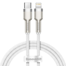 Kabel USB-C do Lightning Baseus Cafule White, Power Delivery, 20W, 1m bílá