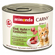 ANIMONDA konzerva CARNY Kitten - hovězí, kuře+ králík 200g