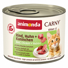ANIMONDA konzerva CARNY Kitten - hovězí, kuře+ králík 200g ANIMONDA konzerva CARNY Kitten - hovězí, kuře+ králík 200g