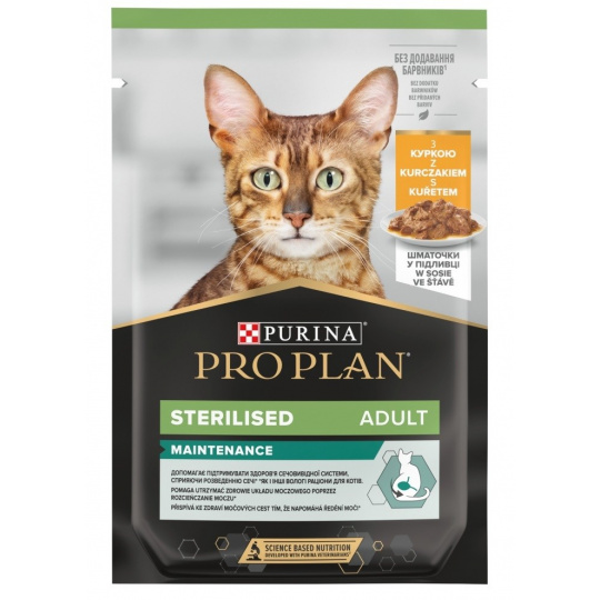 PURINA Pro Plan Cat Sterilised Maintenance Chicken - vlhké krmivo pro kočky - 85 g