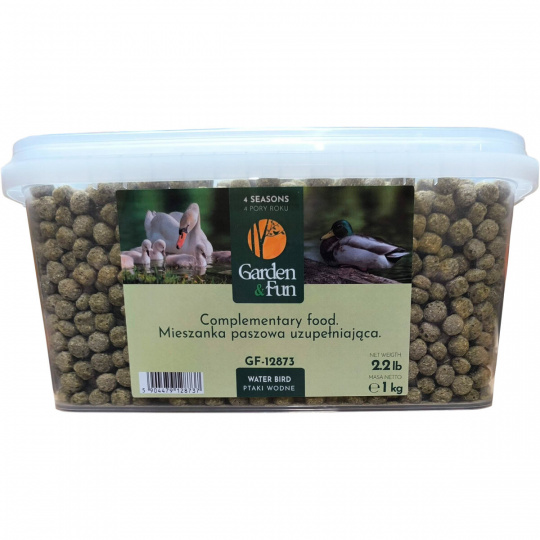 GARDEN FUN krmivo pro vodní ptáky kyblík 1kg GARDEN FUN krmivo pro vodní ptáky kyblík 1kg
