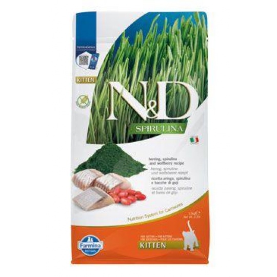 Farmina N&D cat SPIRULINA (GF) kitten, herring 1,5 kg