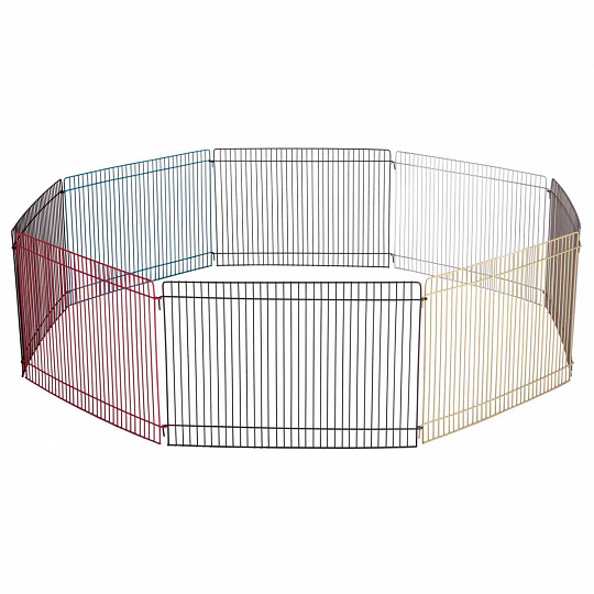 Kovová ohrádka, barvená pro malé hlodavce 8 dílů 34 x 23 cm, o 86 cm Kovová ohrádka, barvená pro malé hlodavce 8 dílů 34 x 23 cm, o 86 cm