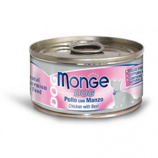 MONGE DOG NATURAL kuřecí maso s hovězím pro psy 95 g MONGE DOG NATURAL kuřecí maso s hovězím pro psy 95 g