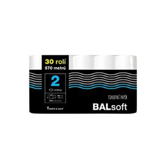 Wc toaletní papír Balsoft 2vrstvý 30ks