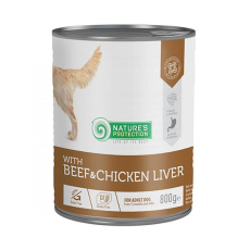 Natures P KONZERVA dog adult Beaf & Chicken liver 800 g