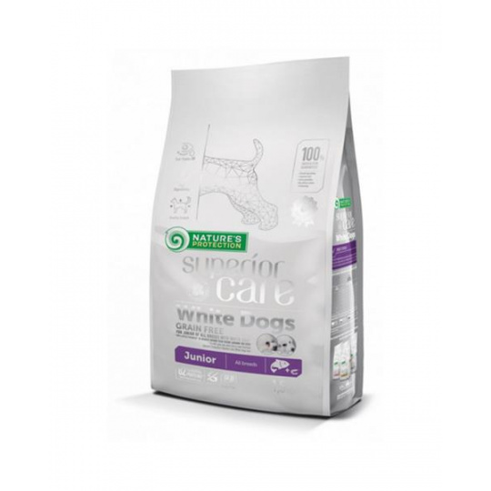 Natures P Superior care white dog GF junior salmon all breed 1,5 kg