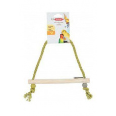 Houpačka pro ptáky dřevěná s provazem 27cm Zolux Houpačka pro ptáky dřevěná s provazem 27cm Zolux