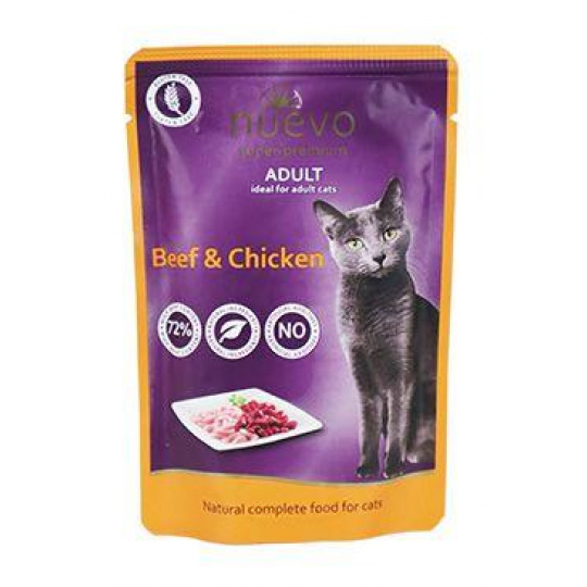 Nuevo kočka kapsa Adult Kuře a Hovězí 85g
