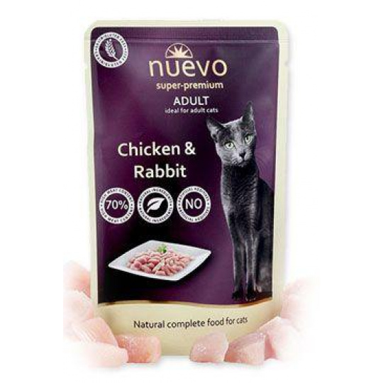 Nuevo kočka kapsa Adult Kuře a Králík 85g