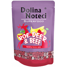DOLINA NOTECI SUPERFOODS srnec a hovězí kapsička pro psy 300 g