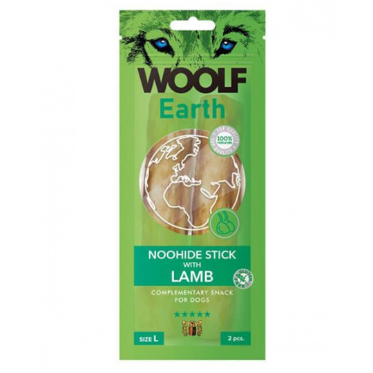 Pamlsek Woolf Dog Earth NOOHIDE L Sticks with Lamb 85 g