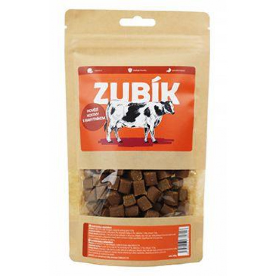 Pochoutka ZUBÍK Hovězí kostky s rakytníkem 200g