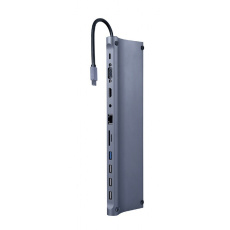 Gembird A-CM-COMBO11-01 dokovací stanice/replikátor portů Kabel USB 3.2 Gen 1 (3.1 Gen 1) Type-C Šedá Gembird A-CM-COMBO11-01 dokovací stanice/replikátor portů Kabel USB 3.2 Gen 1 (3.1 Gen 1) Type-C Šedá