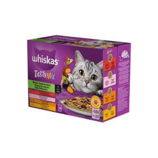 Whiskas kapsa Tasty Mix Chef's Choice ve šťávě 12x85g