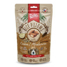 Dafiko plněné polštářky pro psy moučný červ/cibule 80g Dafiko plněné polštářky pro psy moučný červ/cibule 80g