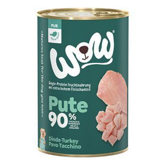 WOW Dog konz. PUR krocan monoprotein 400g