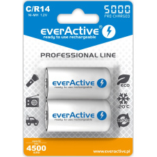 Nabíjecí baterie everActive Ni-MH R14 C 5000 mAh Professional Line