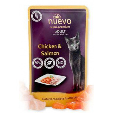 Nuevo kočka kapsa Adult Kuře a Losos 85g Nuevo kočka kapsa Adult Kuře a Losos 85g