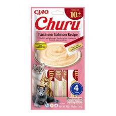 Churu Cat Senior 10+ Tuna with Salmon Recipe 4x14g Churu Cat Senior 10+ Tuna with Salmon Recipe 4x14g