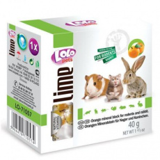 LOLO pomerančový minerální kámen pro hlodavce 40 g LOLO pomerančový minerální kámen pro hlodavce 40 g