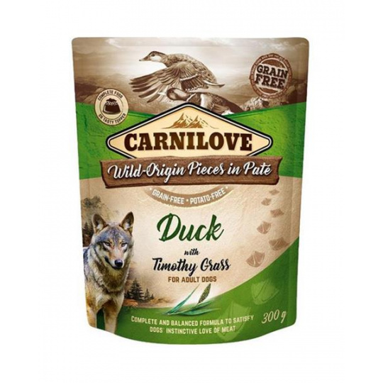 Carnilove dog Kapsička Paté  Duck with Timothy Grass 12 x 300 g