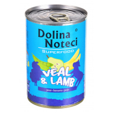 DOLINA NOTECI Superfood Veal with lamb - Mokré krmivo pro psy - 400 g