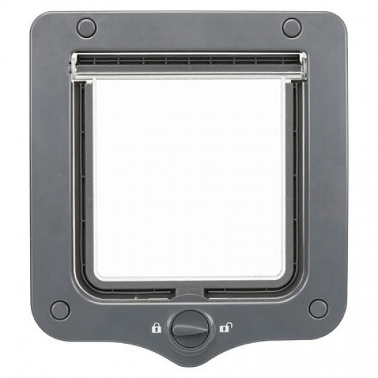 Průchozí dvířka pro kočku, 2-cestná, 20x22cm, šedá Průchozí dvířka pro kočku, 2-cestná, 20x22cm, šedá