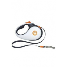 Vodítko samonavíjecí 50kg/5m černobílo/oranžová Kiwi Vodítko samonavíjecí 50kg/5m černobílo/oranžová Kiwi