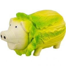 Cabbage Pig - prasátko v zelí, 23 cm, latexová hračka se zvukem, světlezelená