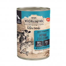 WIEJSKA ZAGRODA Forest flavors Trout with veal - vlhké krmivo pro psy - 400g