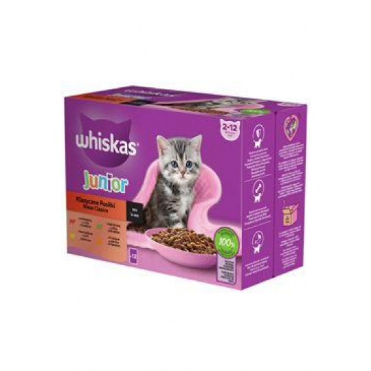 Whiskas kapsa Core Junior klas.výběr ve šťávě 12x85g