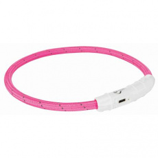 Svietiaci krúžok USB na krk, ružový (RP 2,10 €)