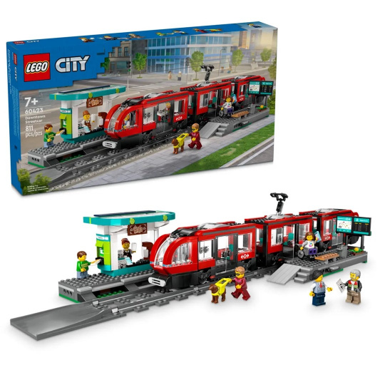 LEGO CITY 60423 Tramvaj a stanice v centru města