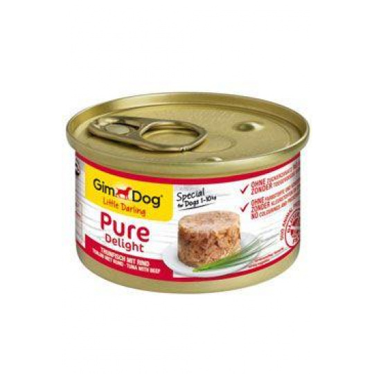 GimDog Pure Delight konz. tuňák&hovězí 85g GimDog Pure Delight konz. tuňák&hovězí 85g