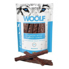 WOOLF pochoutka salmon with carrot strips 100g WOOLF pochoutka salmon with carrot strips 100g